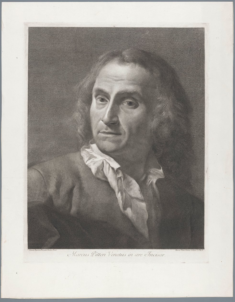 Portrait of Printmaker Giovanni Marco Pitteri by Giovanni Marco Pitteri
