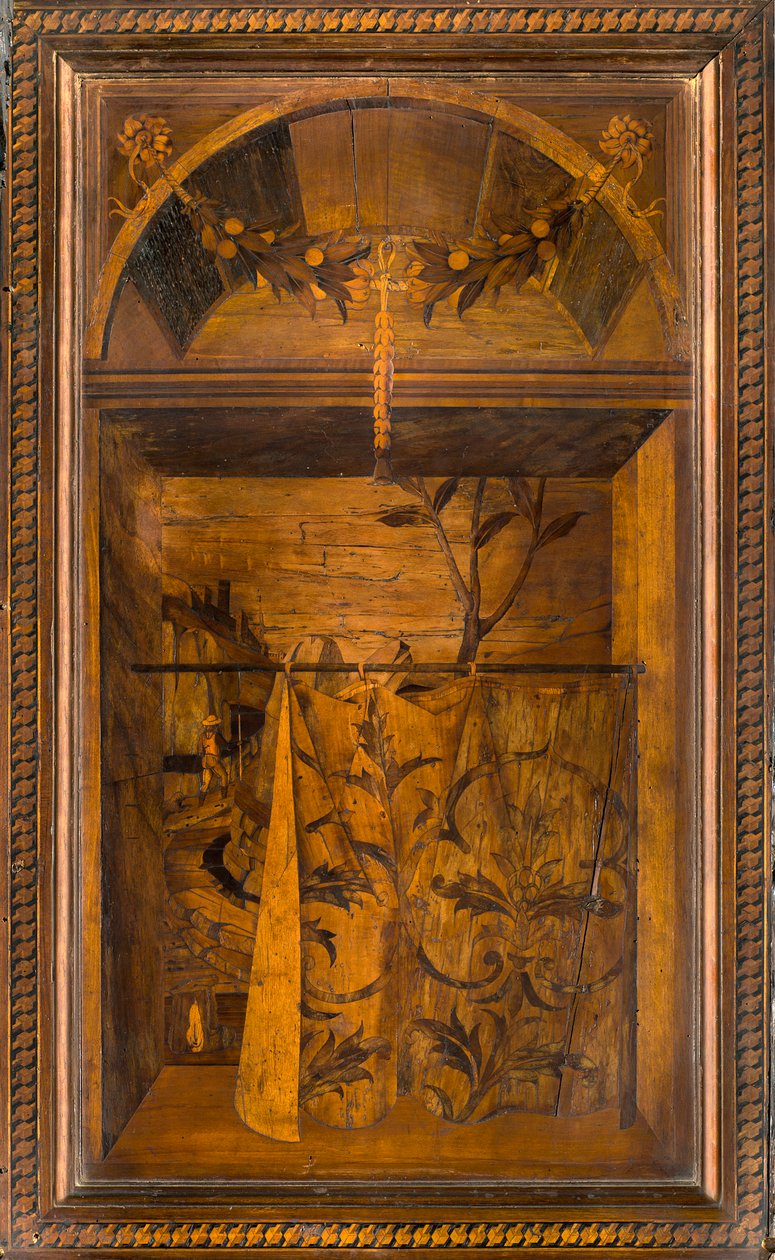 Lignaean Canonical Choir, Inlaid by Giovanni Maria Platina (1484), Upper Stall by Giovanni Maria Platina