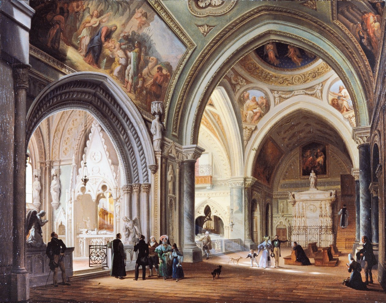 Inside the Monastery in Altacomba by Giovanni Migliara