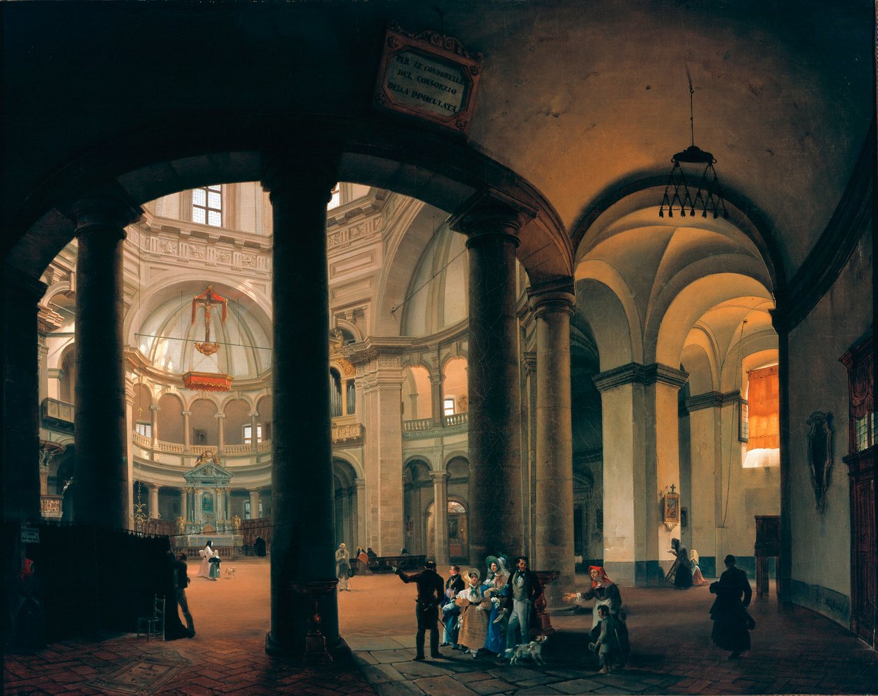 View from the Interior of the Basilica of San Lorenzo by Giovanni Migliara