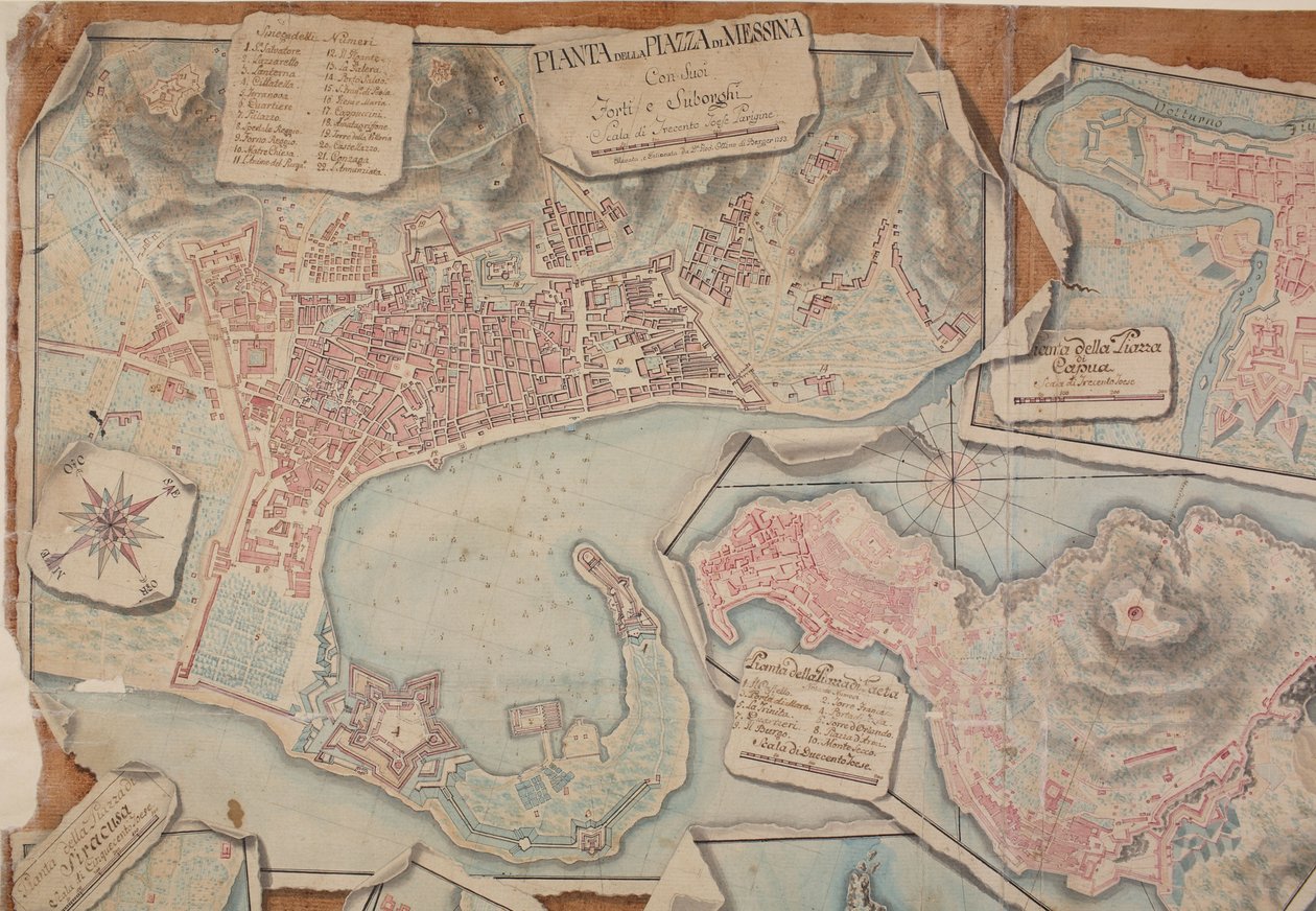 Plan of the Piazza di Messina by Giovanni Ottone di Berger