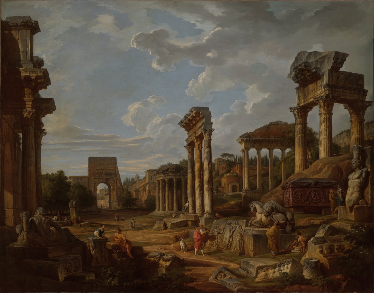 A Capriccio of the Roman Forum by Giovanni Paolo Panini