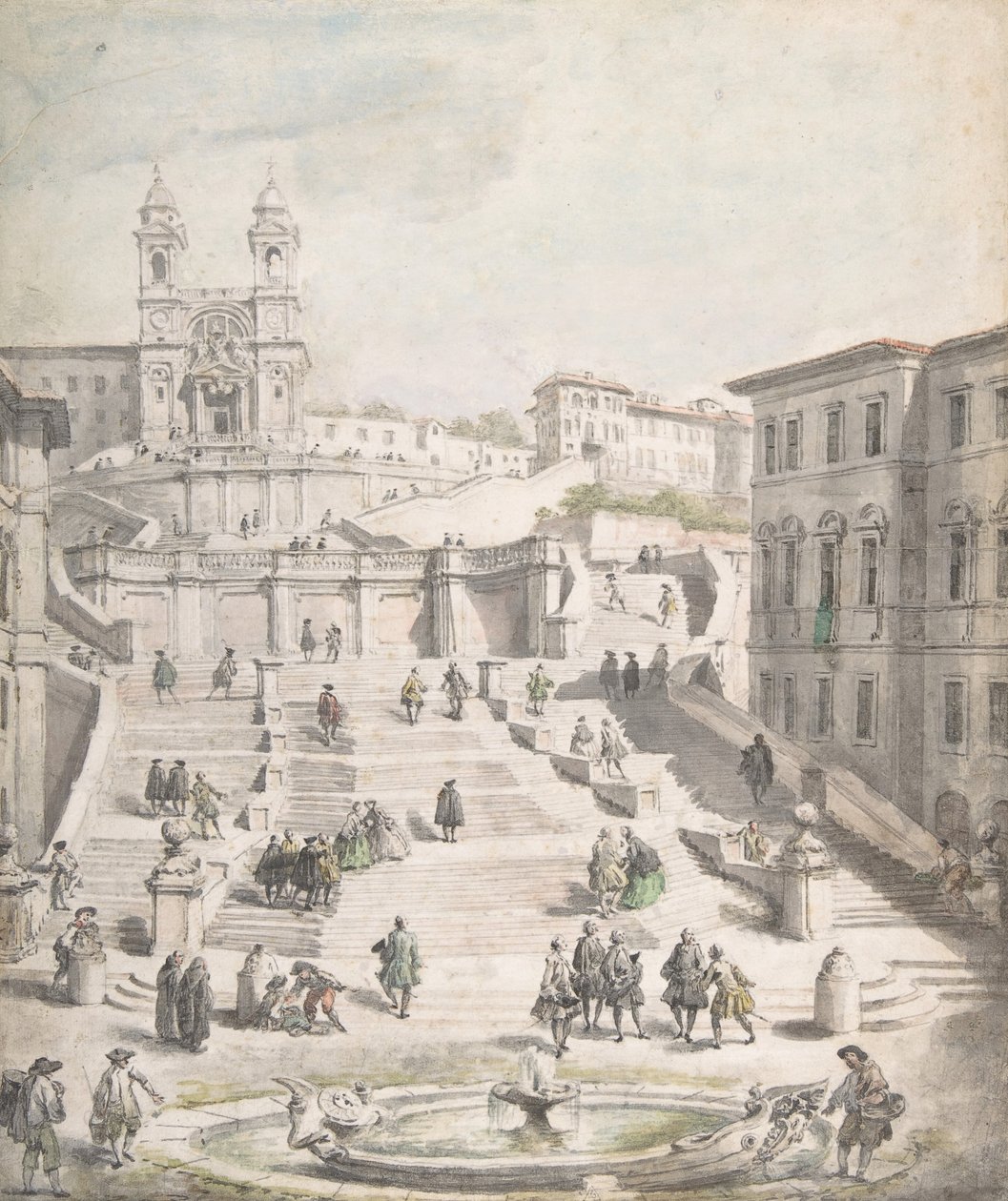 Scalinata della Trinità dei Monti, ca. 1756-58 by Giovanni Paolo Panini