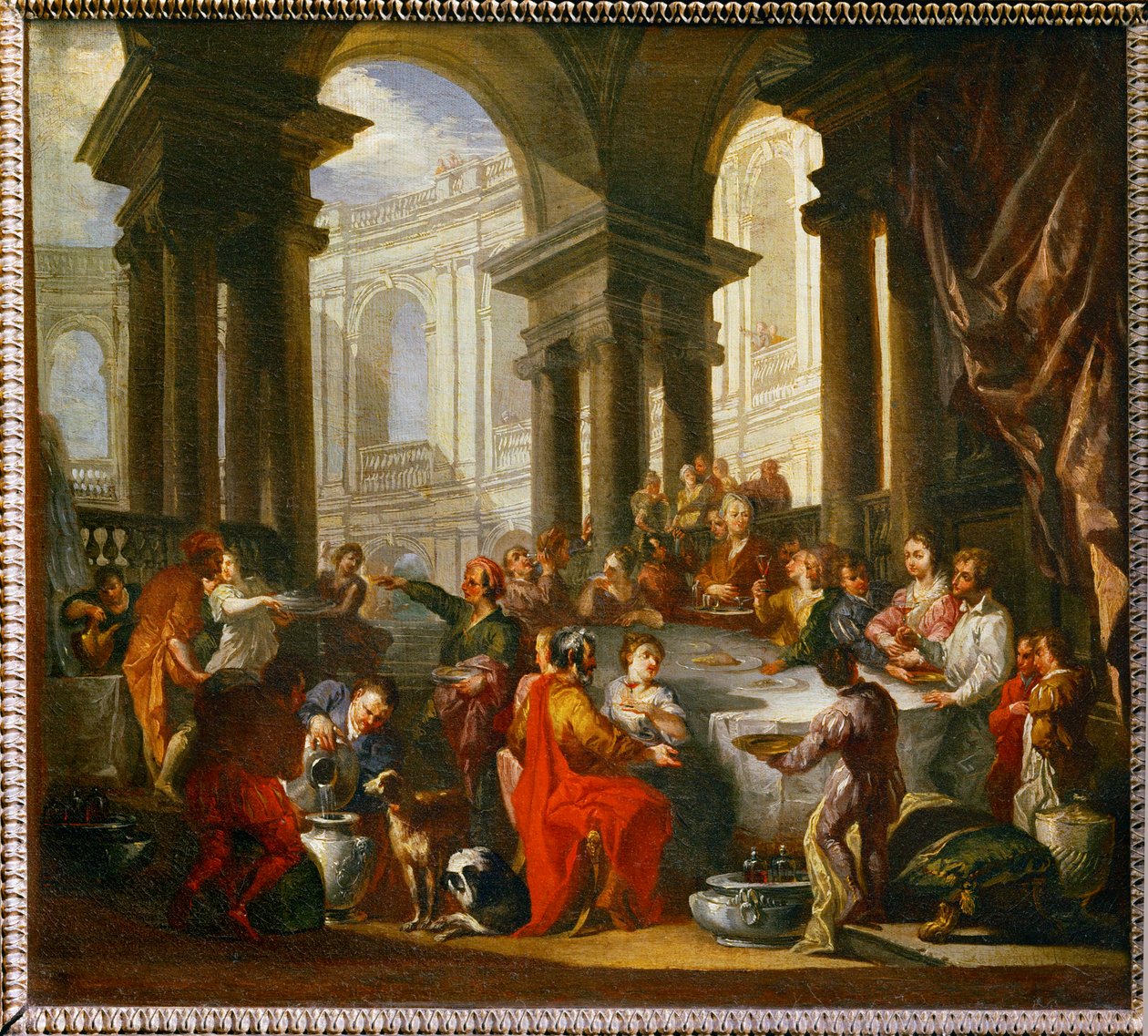Feast Given Under an Ionic Portico by Giovanni Paolo Pannini or Panini