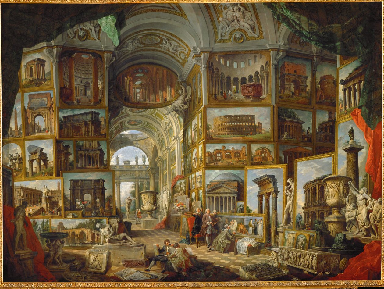 Gallery of Views of Ancient Rome by Giovanni Paolo Pannini or Panini
