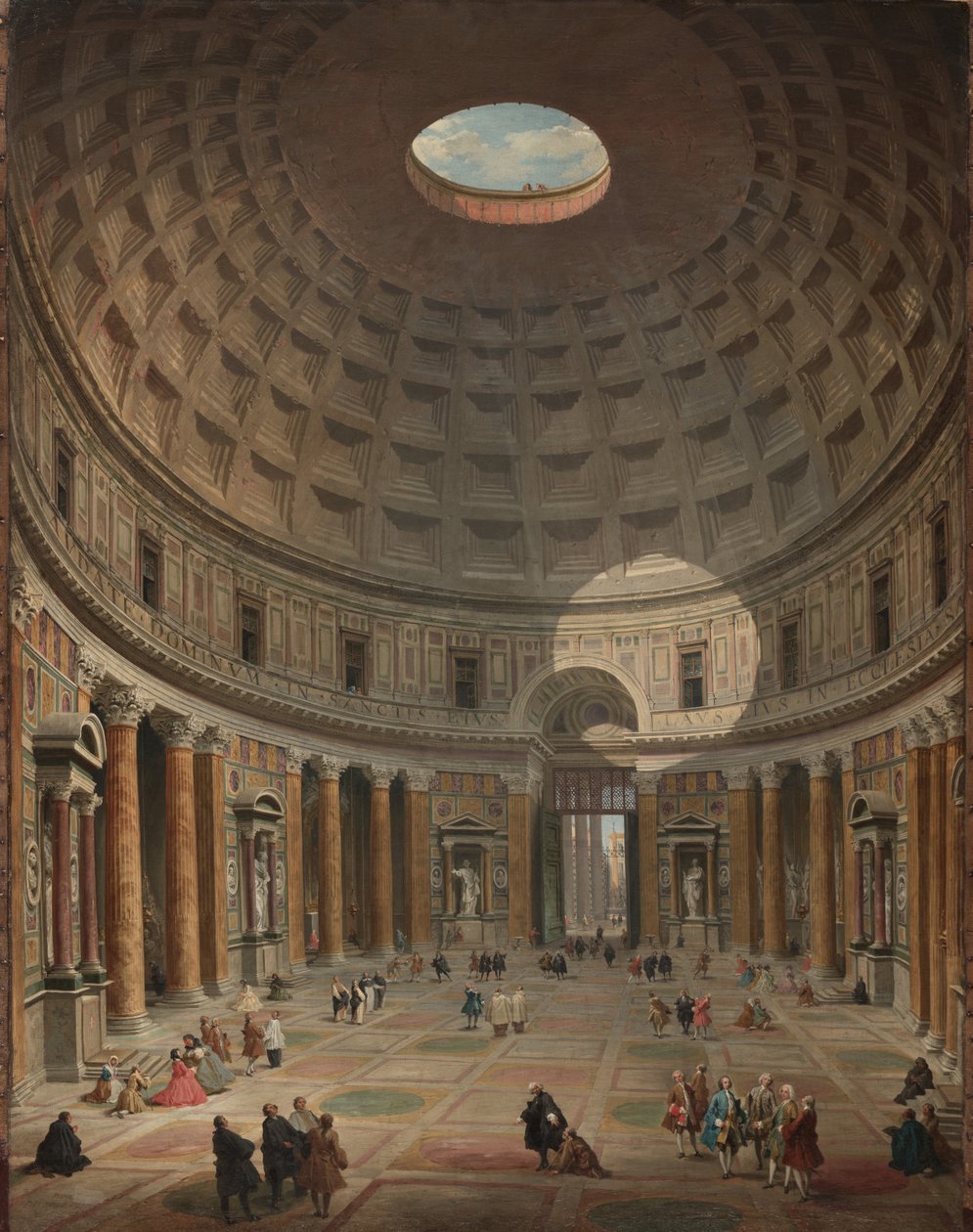 Interior of the Pantheon, Rome by Giovanni Paolo Pannini