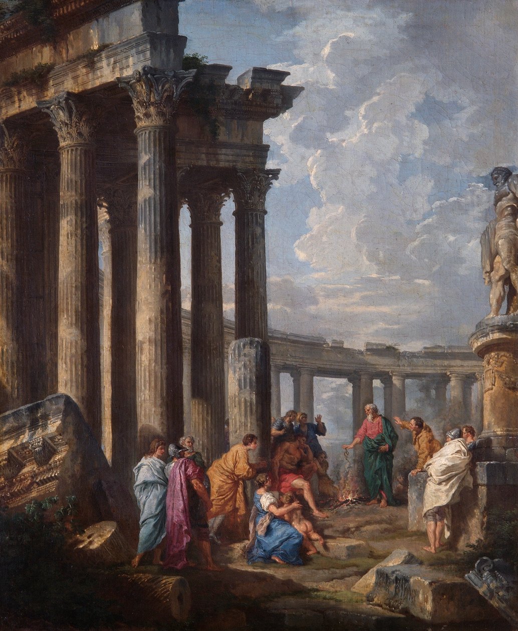 St. Paul At Malta Grasping The Viper by Giovanni Paolo Pannini