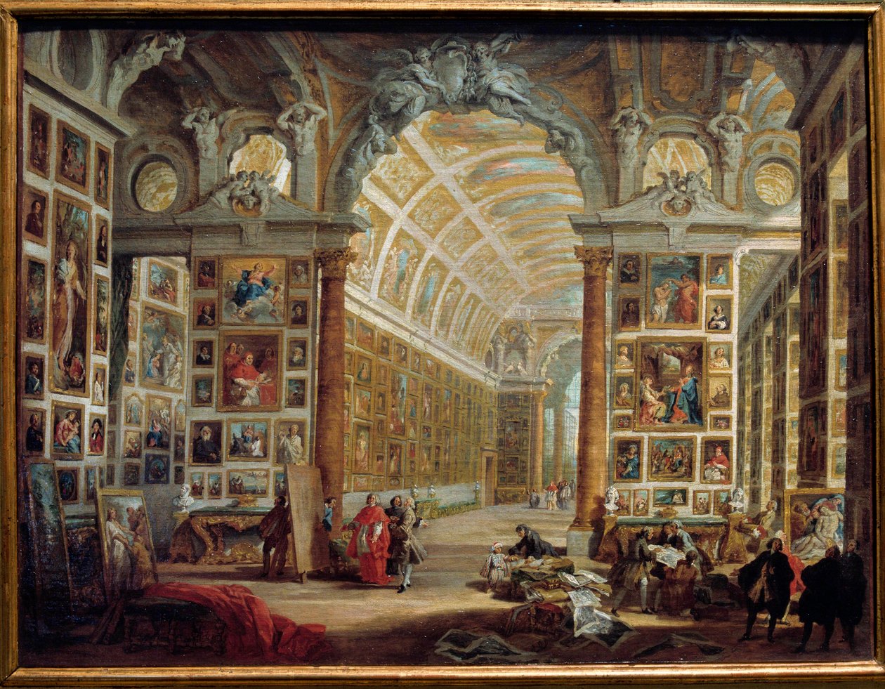 The Gallery of Silvio Valenti Gonzaga by Giovanni Paolo Pannini