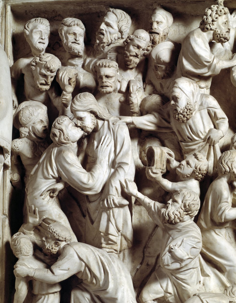 Detail of the Reliefs of the Chair by Giovanni Pisano: The Kiss of Judas (Detail) by Giovanni Pisano