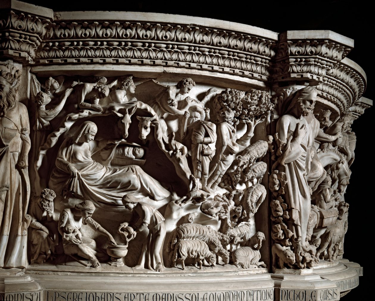 Nativity (detail) by Giovanni Pisano