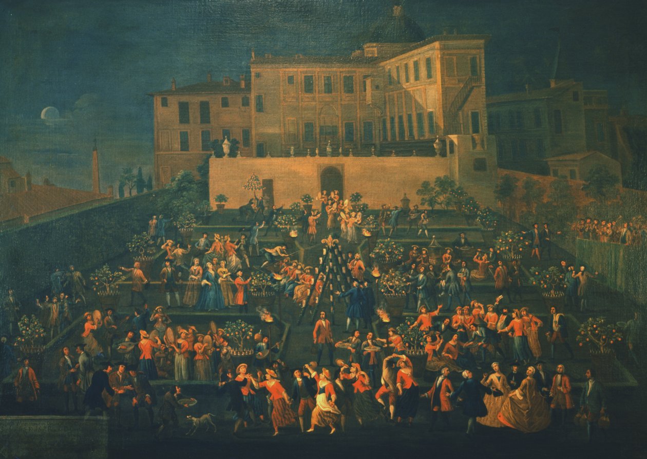 Feast of Mozzatore in the Garden of Palazzo Rospigliosi by Giovanni Reder