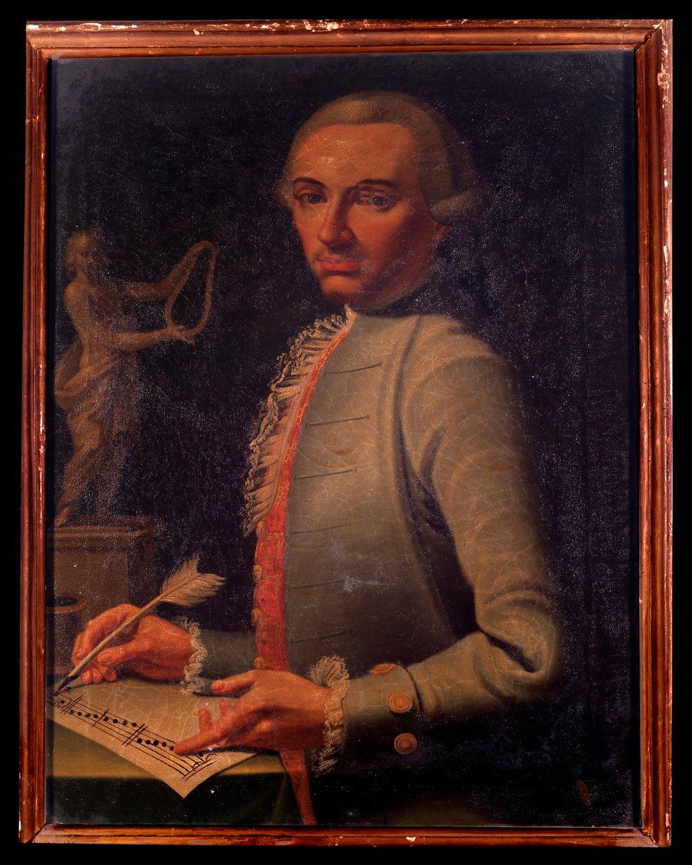 Portrait of Austrian composer and harpist Christian Joseph Lidarti by Giovanni Stella