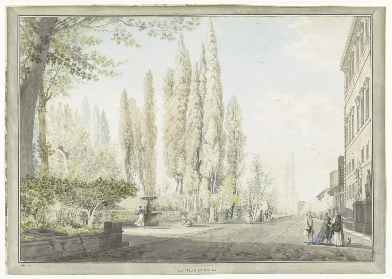 View of Villa Montalto in Rome (La ville Negroni, Views of Rome and Surroundings) by Giovanni Volpato