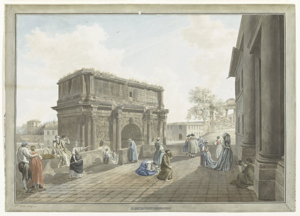 View of the Arch of Septimius Severus in Rome by Giovanni Volpato