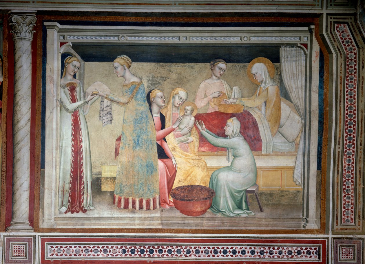 The Life of the Virgin: The Birth of Mary by Giovanni da Milano