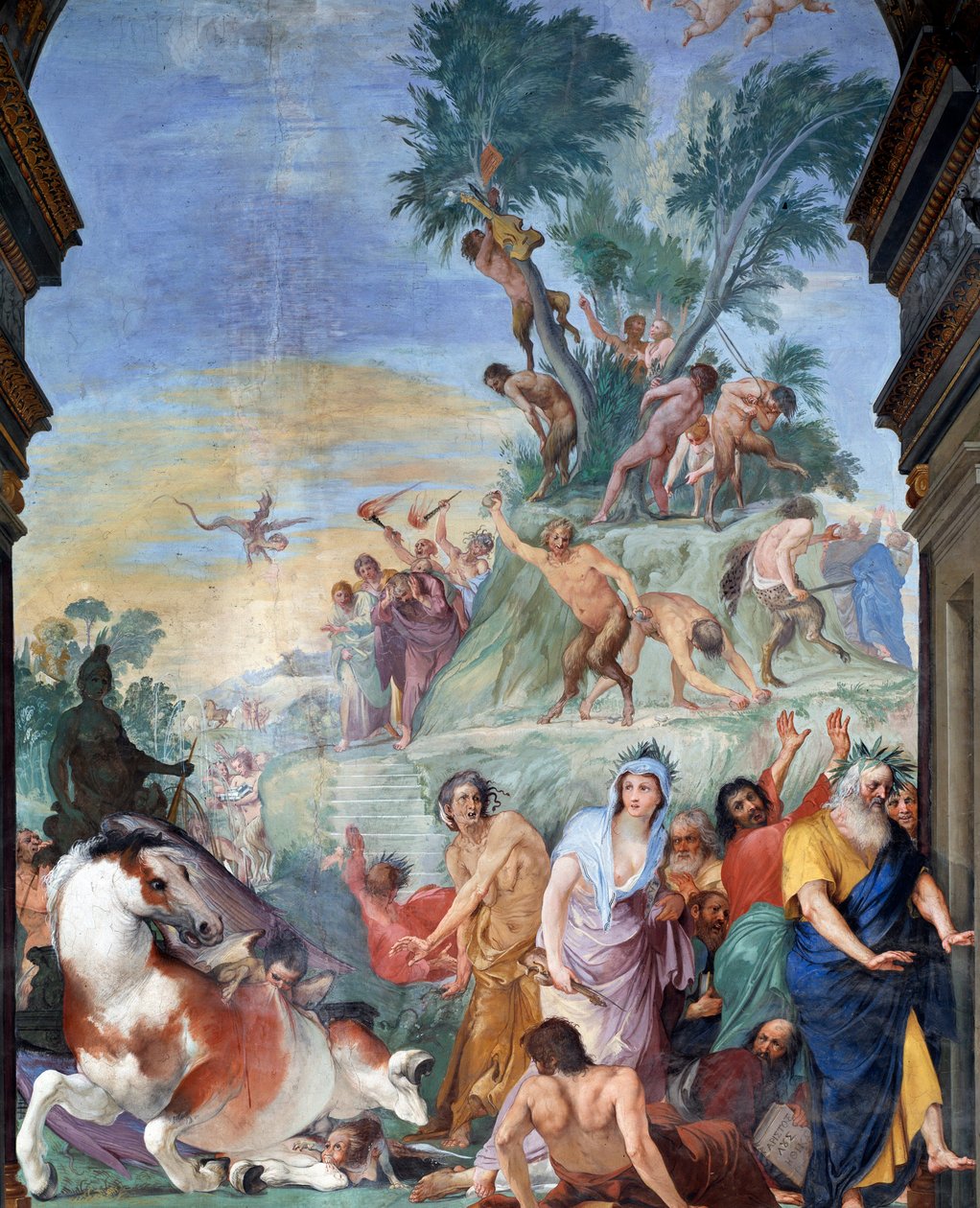 The Muses and Poets Hunts of the Parnassus (detail) by Giovanni da San Giovanni