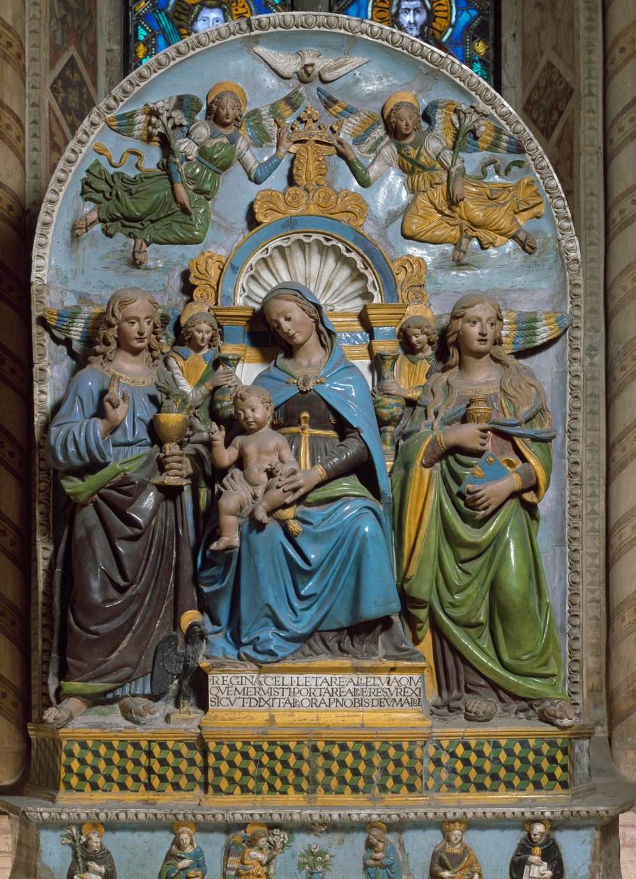 The Virgin and Child with Saint Madeleine and Saint John Evangelist by Giovanni della Robbia