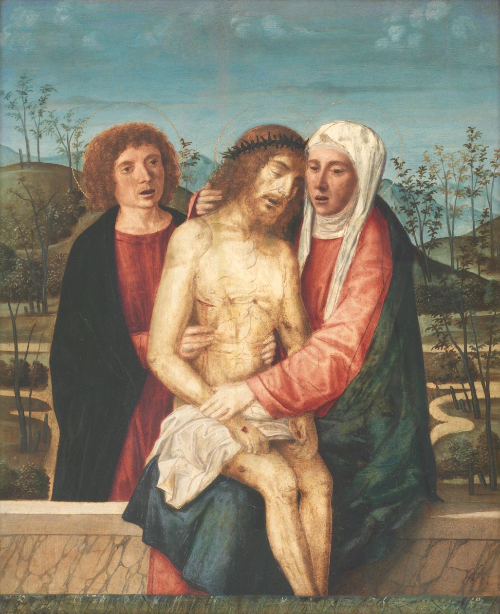 Pietà with Virgin and St. John by Giovanni di Niccolo Mansueti