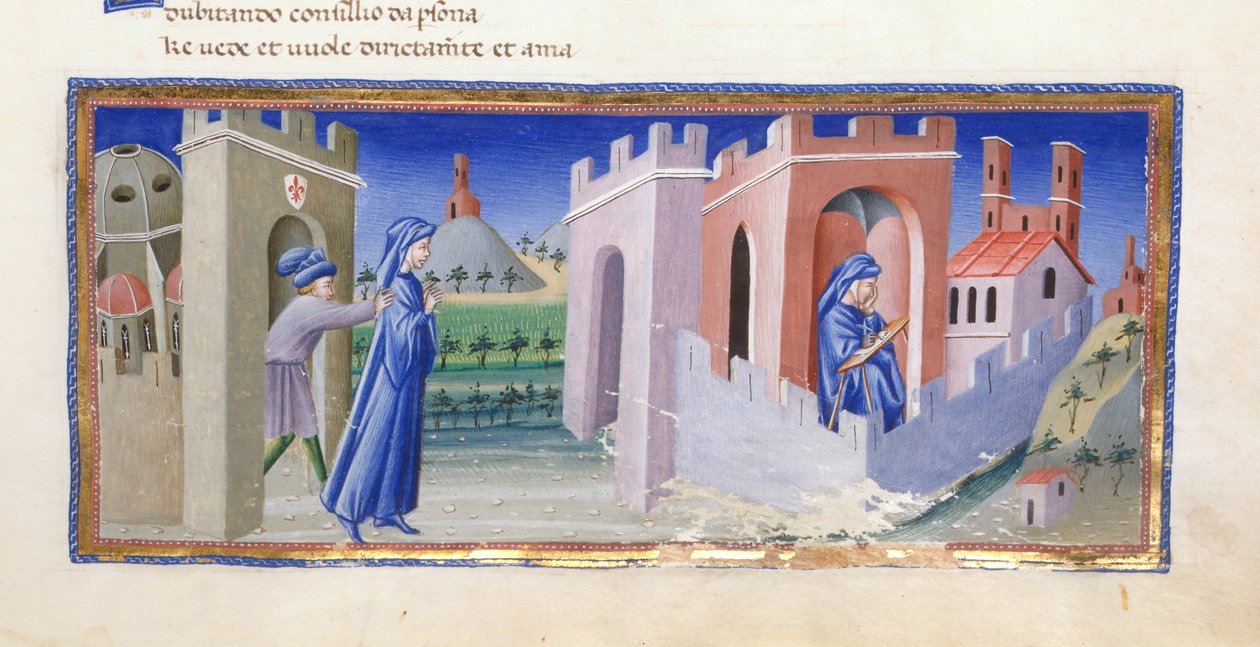 Dante being expelled from Florence, and composing his poem in exile, from Paradiso in 