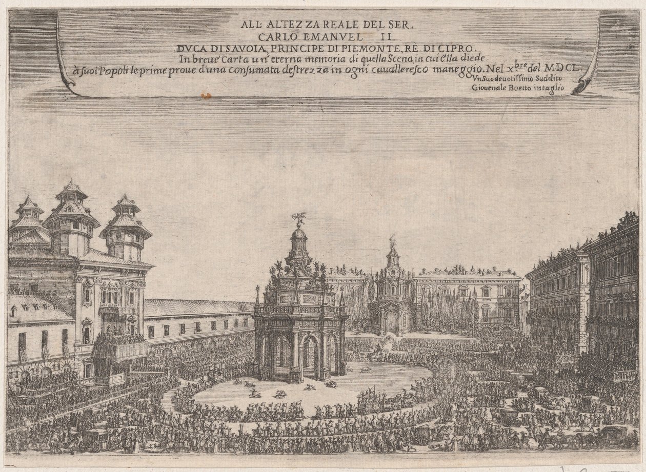 Festival in Turin, October 1650 by Giovenale Boetto