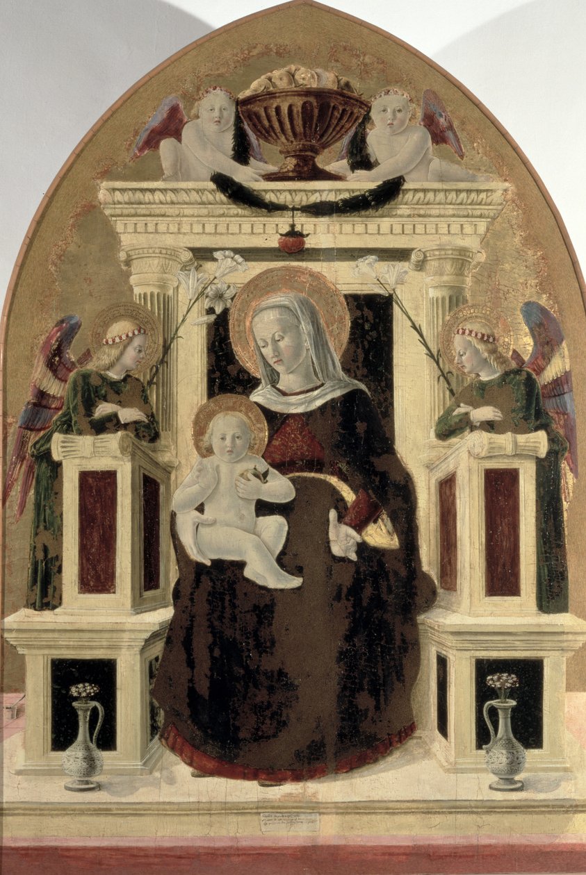 Madonna and Child Enthroned with Angels by Girolamo Giovanni