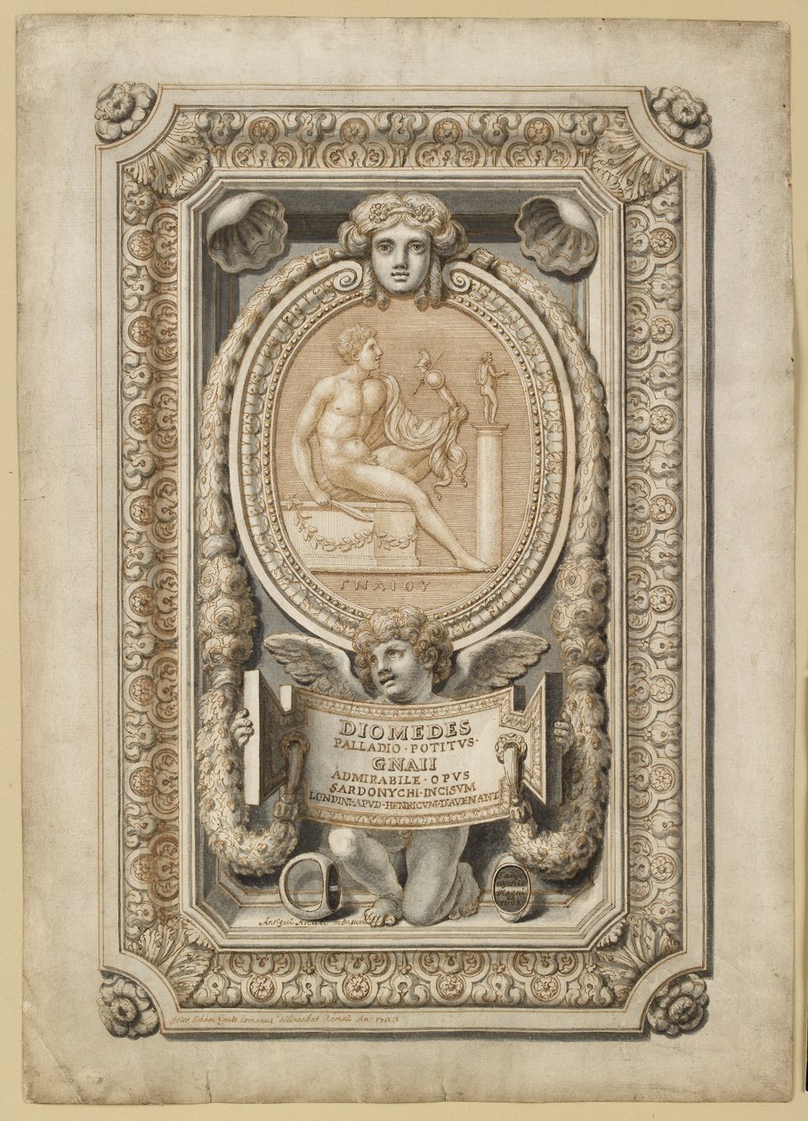 Design for an Engraved Gem in an Ornamental Setting by Girolamo Odam