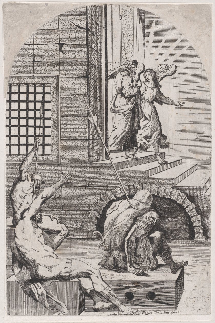 Saint Peter Being Released from Prison by the Angel by Girolamo Pedrignani
