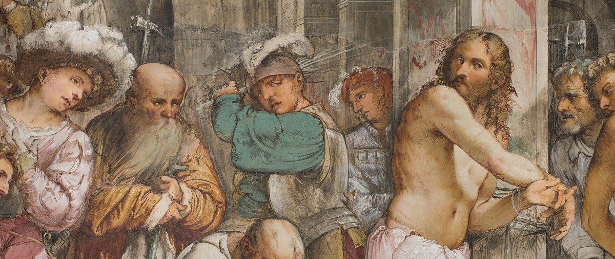 Central Nave, Fifth South Span, Flagellation of Christ, Jerome Romanino by Girolamo Romanino