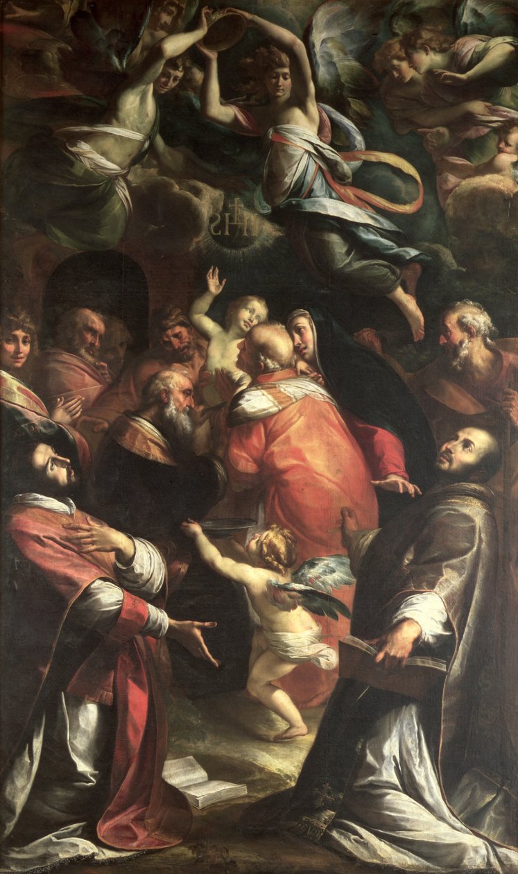 Circumcision of Christ with St. Ignatius of Loyola and St. Francis Xavier by Giulio Cesare Procaccini