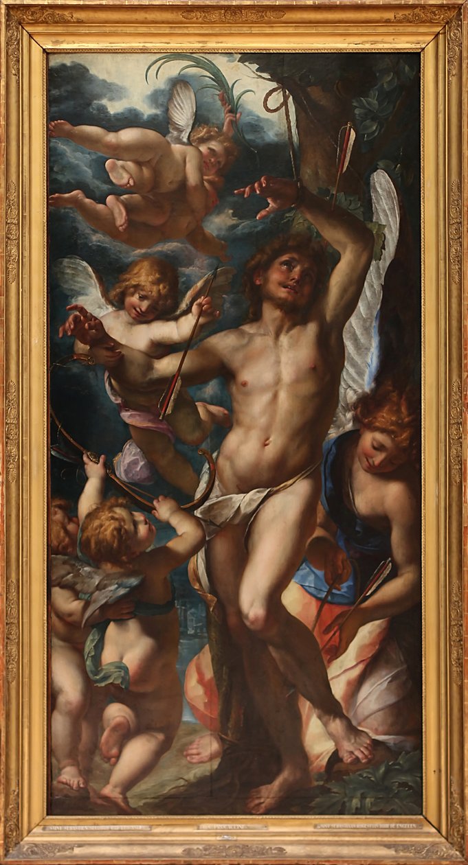 Saint Sebastian Rescued by Angels by Giulio Cesare Procaccini