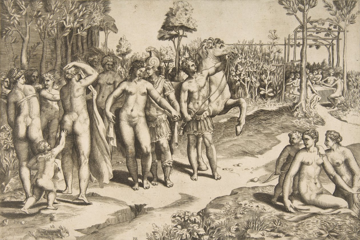 Alexander and Roxana, 1531-76 by Giulio Bonasone