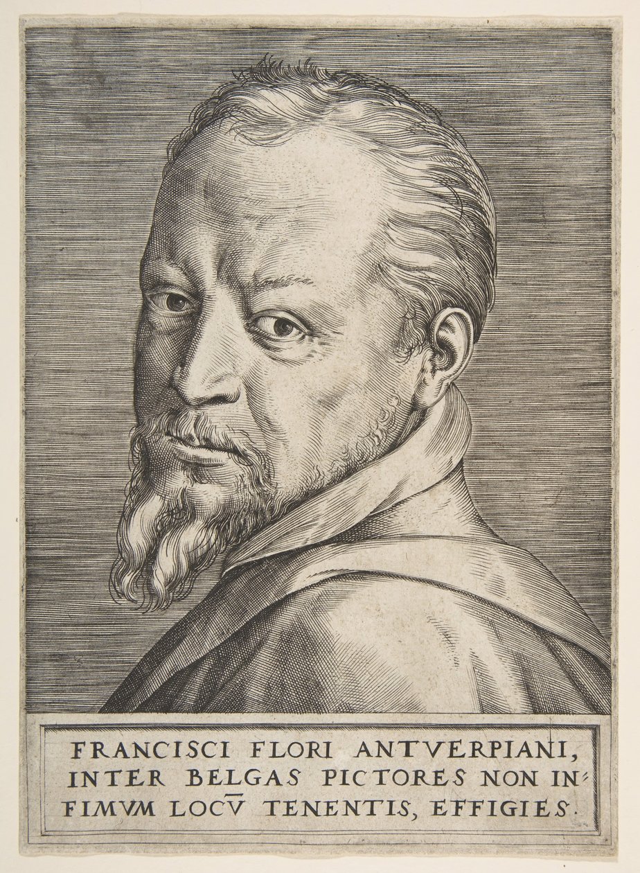 Bust Portrait of Frans Floris by Giulio Bonasone