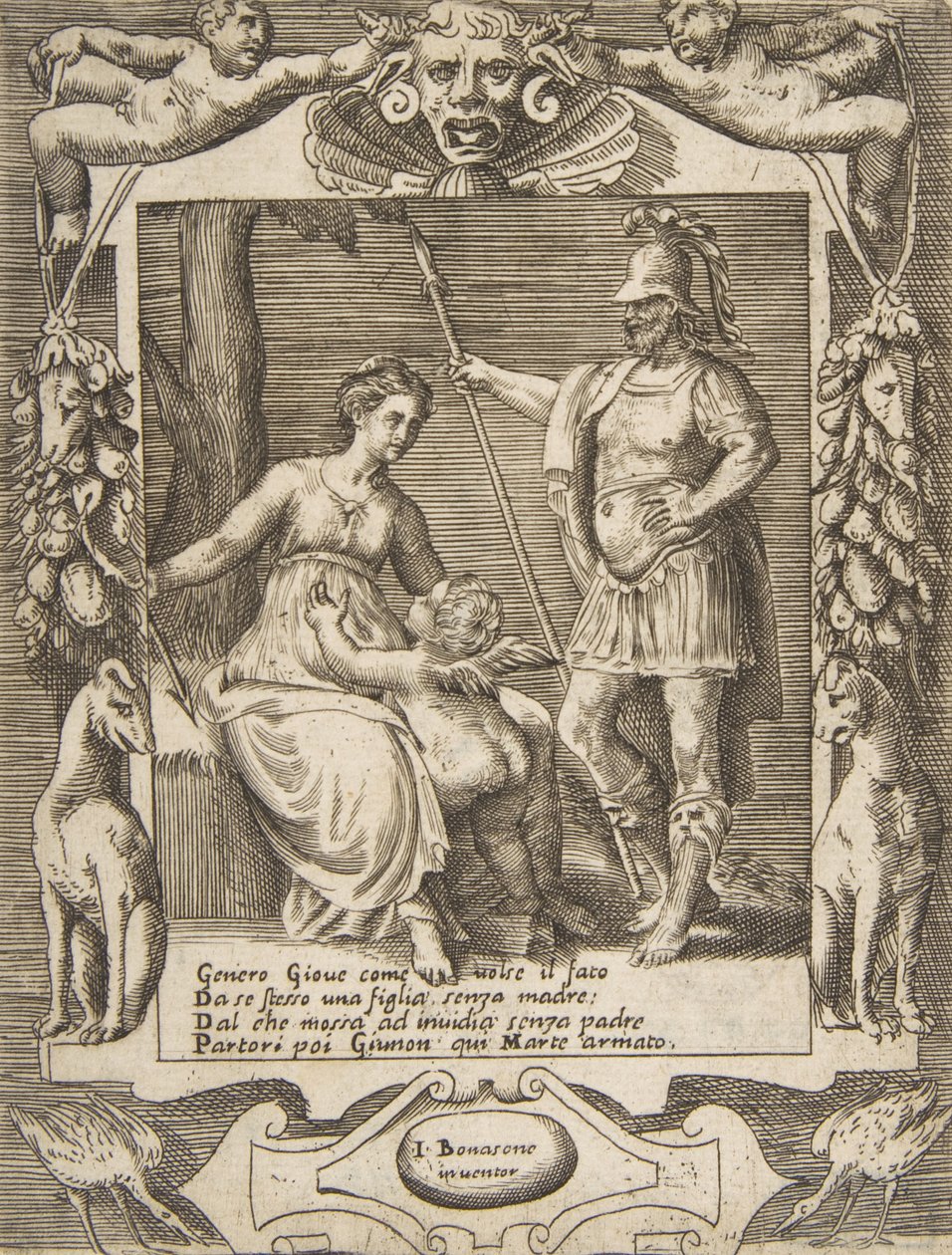 Juno, Mars and Cupid, Set within an Elaborate Frame, from the 
