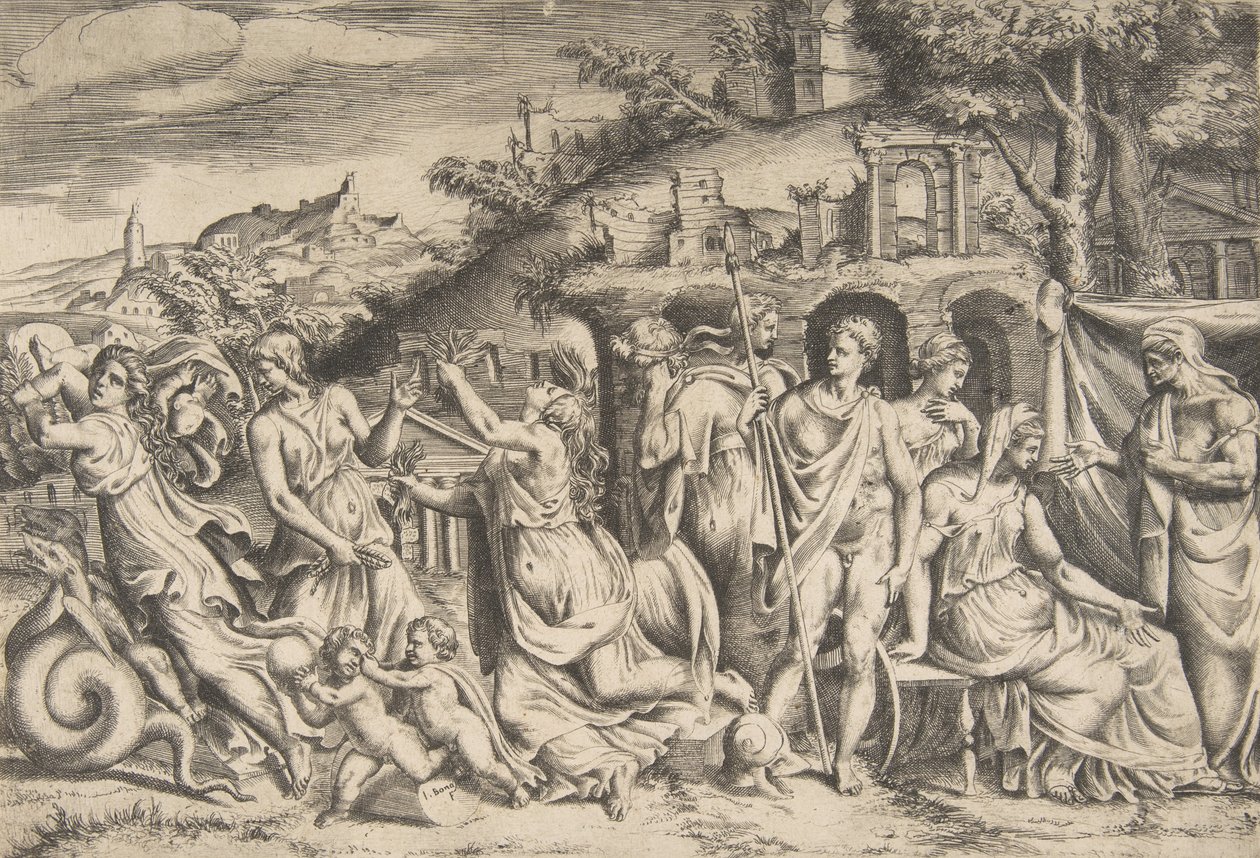 The Story of Jason and Medea (detail) by Giulio Bonasone