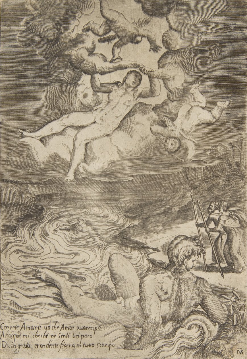Venus Tumbling with Putti in the Clouds, from 