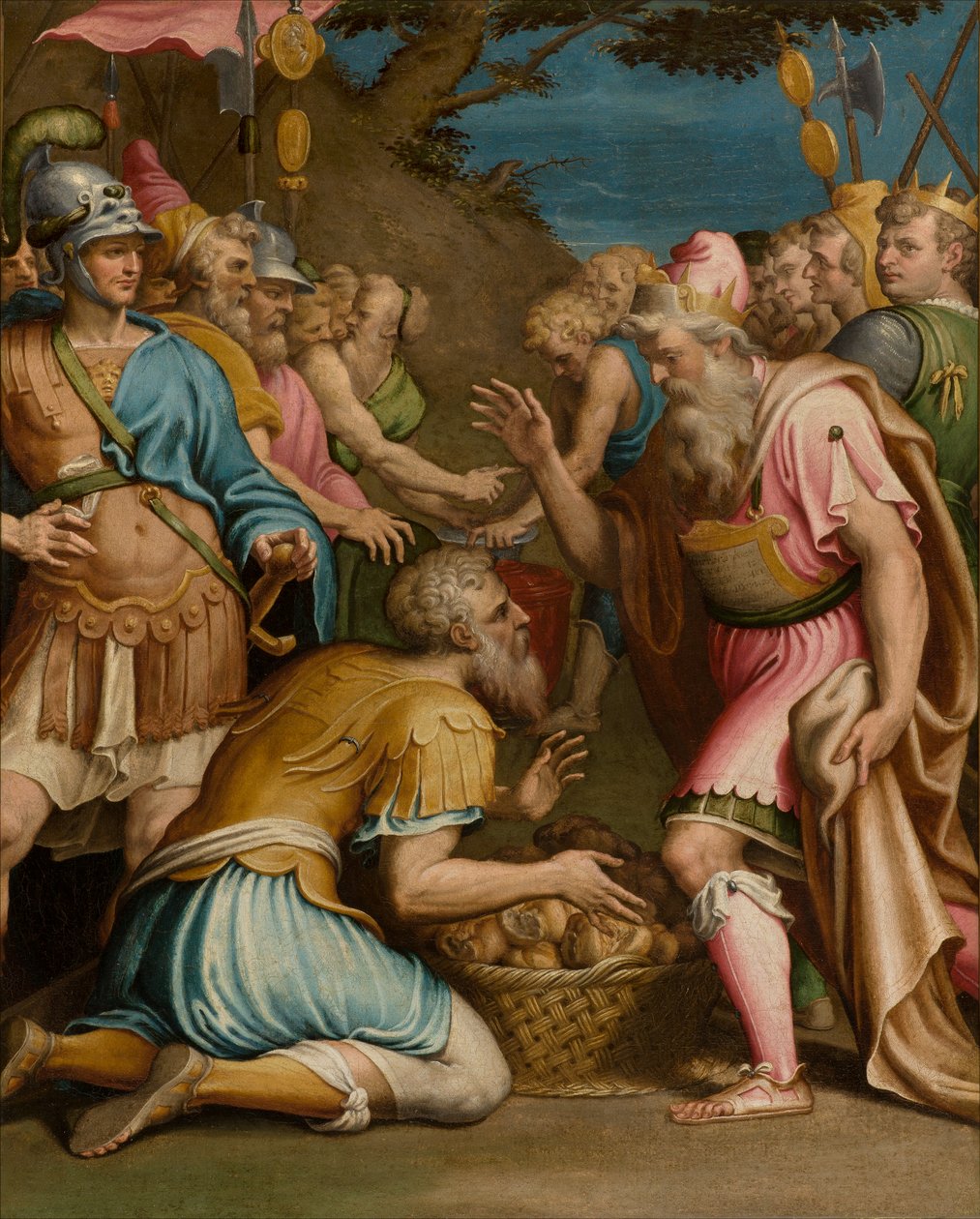 Chapel of the SS Sacrament, Second Span South Side, Giulio Campi, Sacrifice of Melchizedech 1569 by Giulio Campi