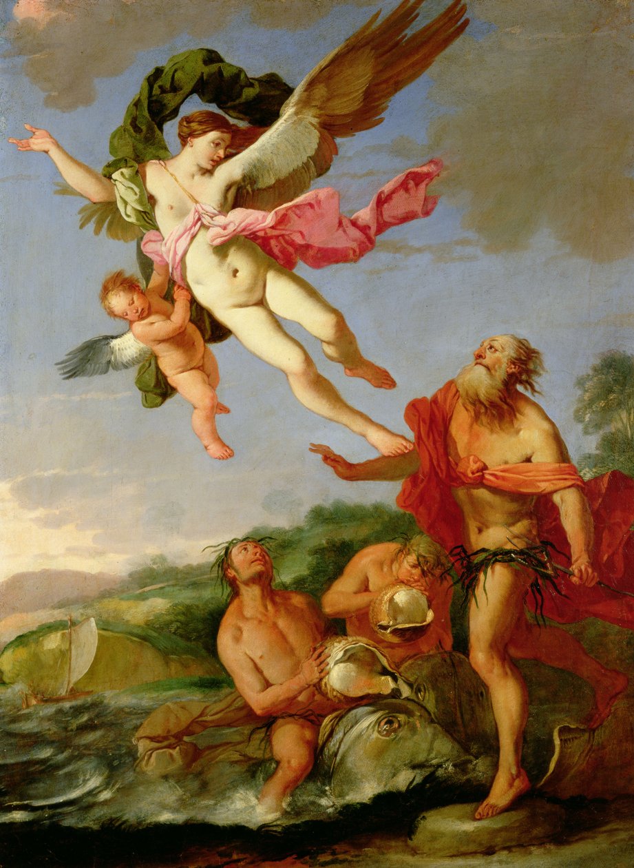 Neptune Pursuing Coronis by Giulio Carpioni