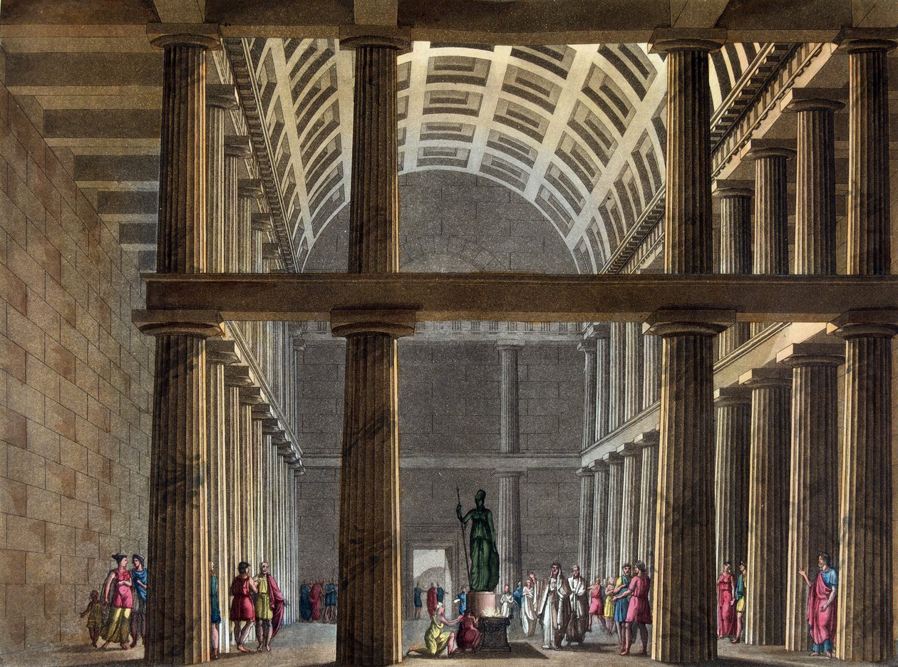 Interior of the Parthenon, early 19th century - in 