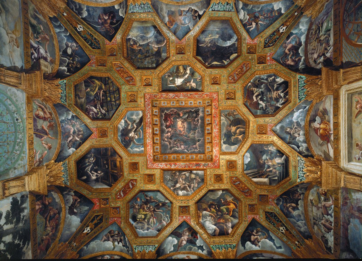 Ceiling of the Hall of Amor and Psyche by Giulio Romano