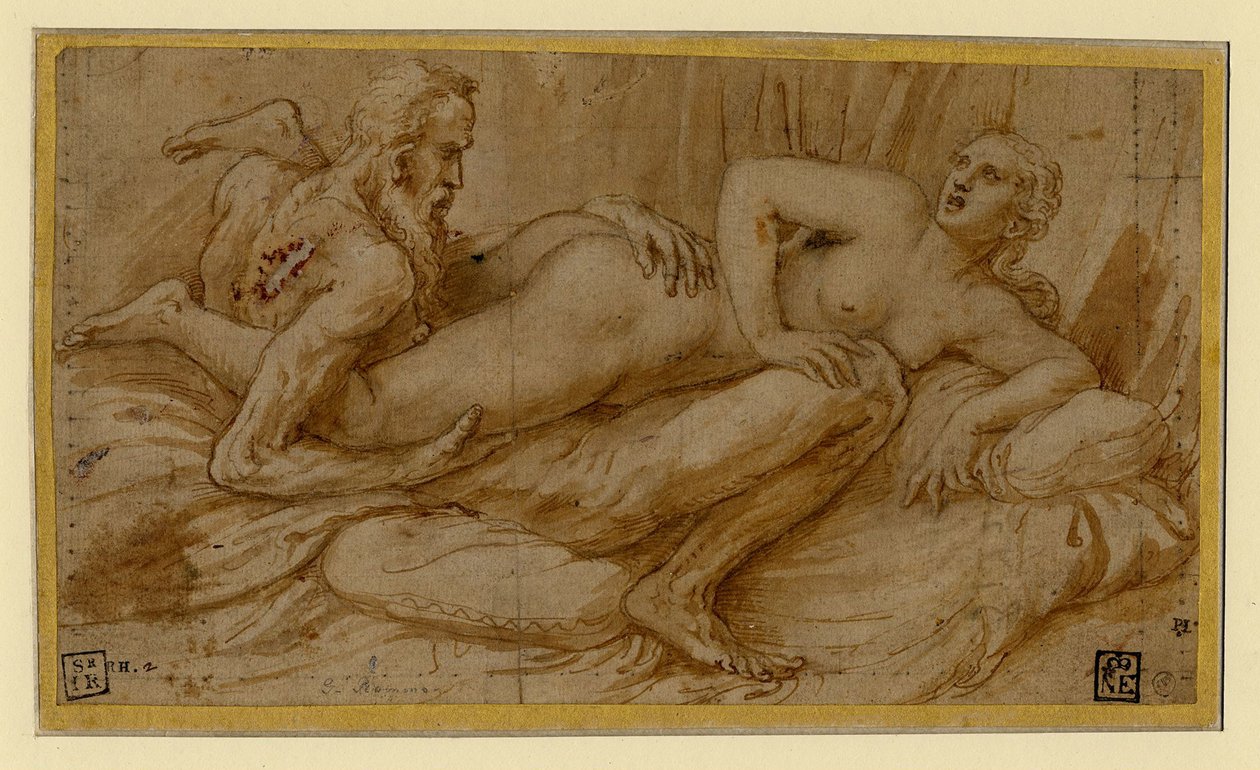 Erotic Scene by Giulio Romano