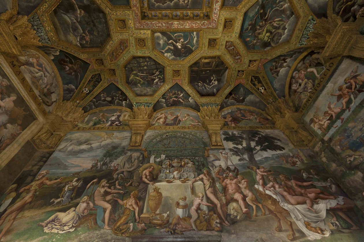 Fresco Detail from the Chamber of Amor and Psyche by Giulio Romano