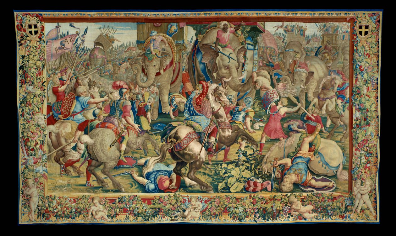 The History of Scipio: The Battle of Zama, Tenth Piece of the Tapestry by Giulio Romano