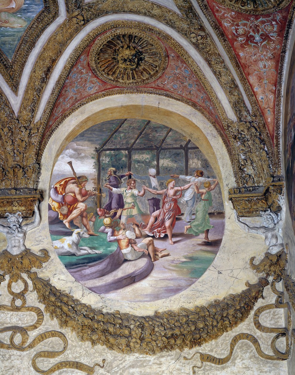 One of frescoes from Chamber of Winds or of Zodiac by Giulio Romano