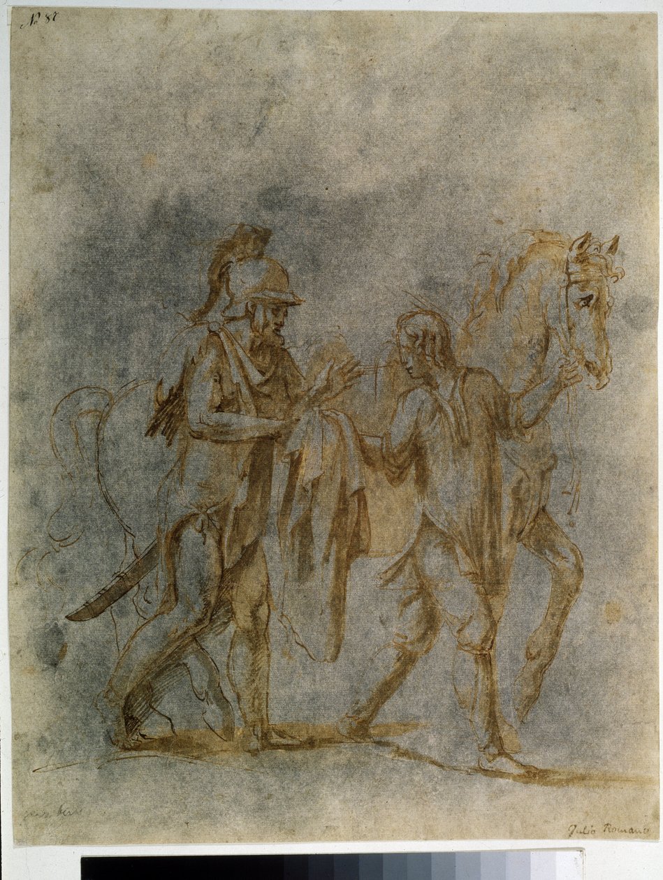 Saint Martin and a Beggar by Giulio Romano