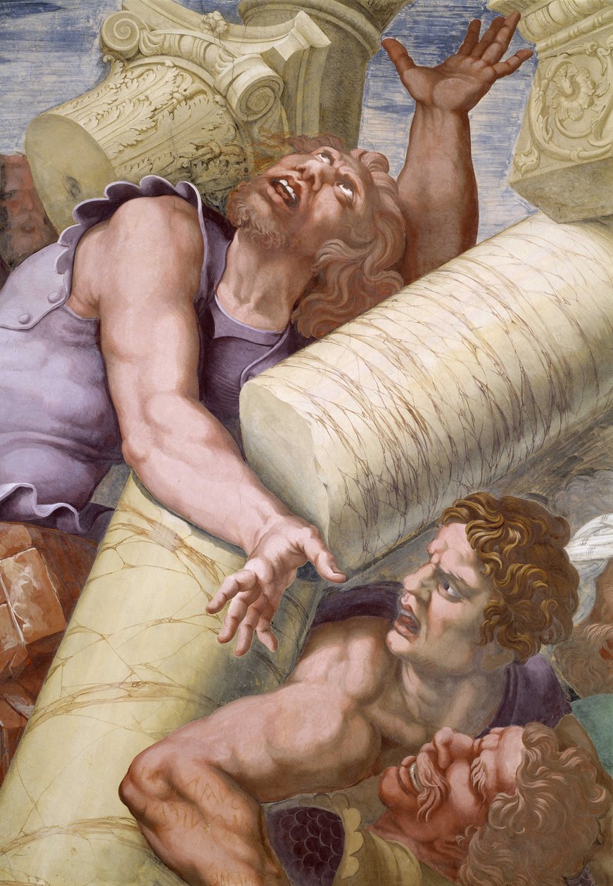 The Fall of the Giants (North Wall) (detail) by Giulio Romano