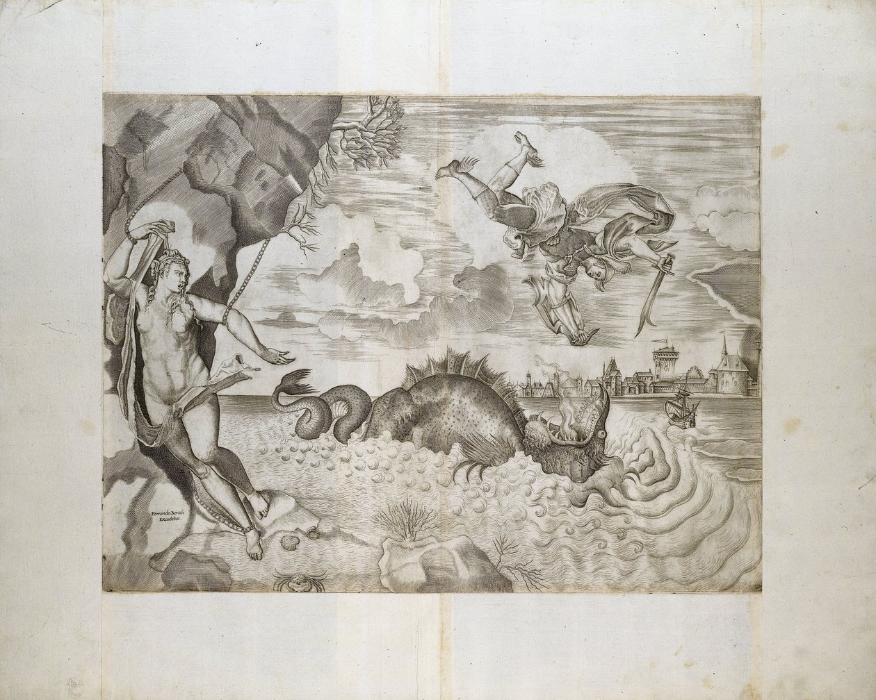 Perseus and Andromeda by Giulio Sanuto