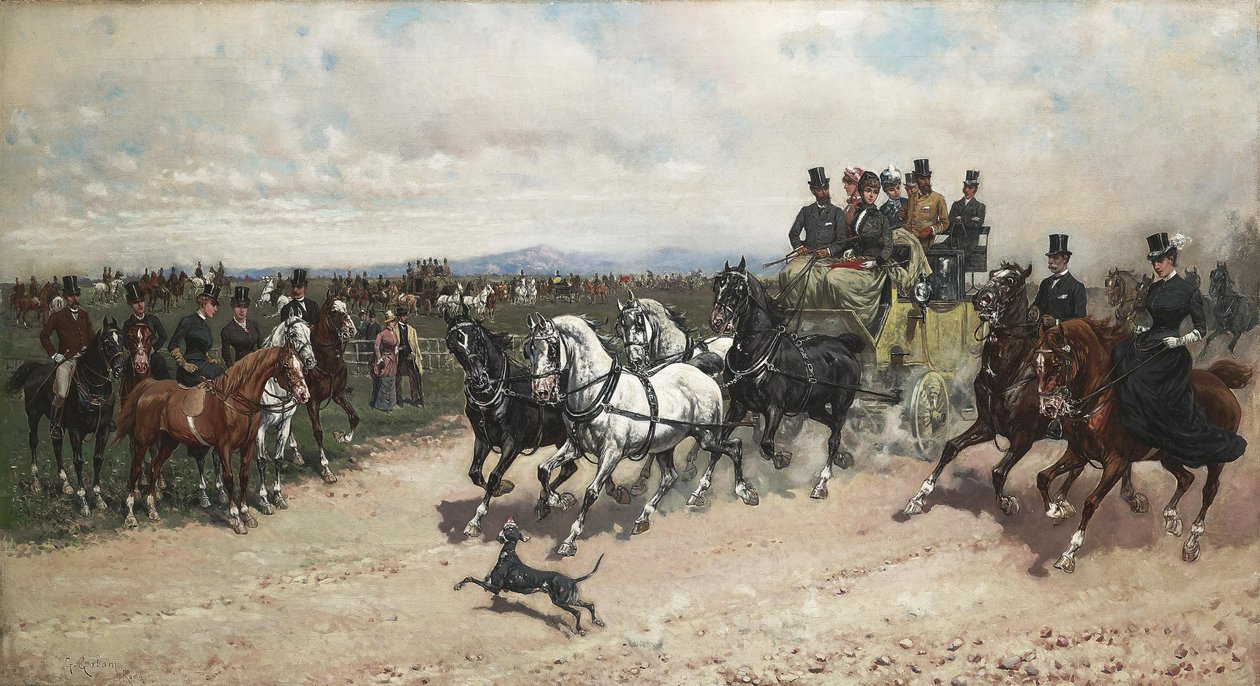 The Return from the Capannelle by Giuseppe Gabani