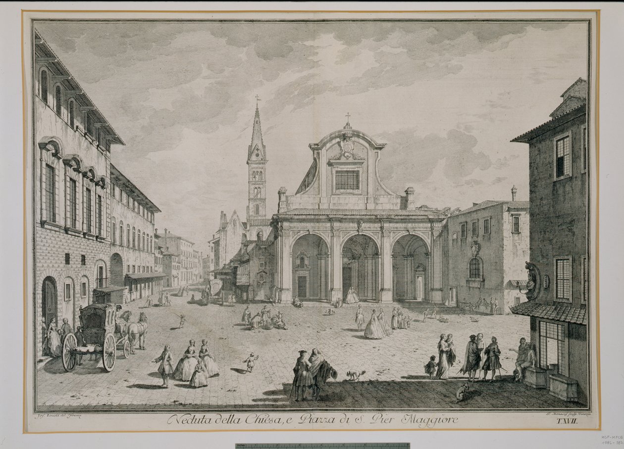 View of the Church of San Pier Maggiore, Florence by Giuseppe Zocchi