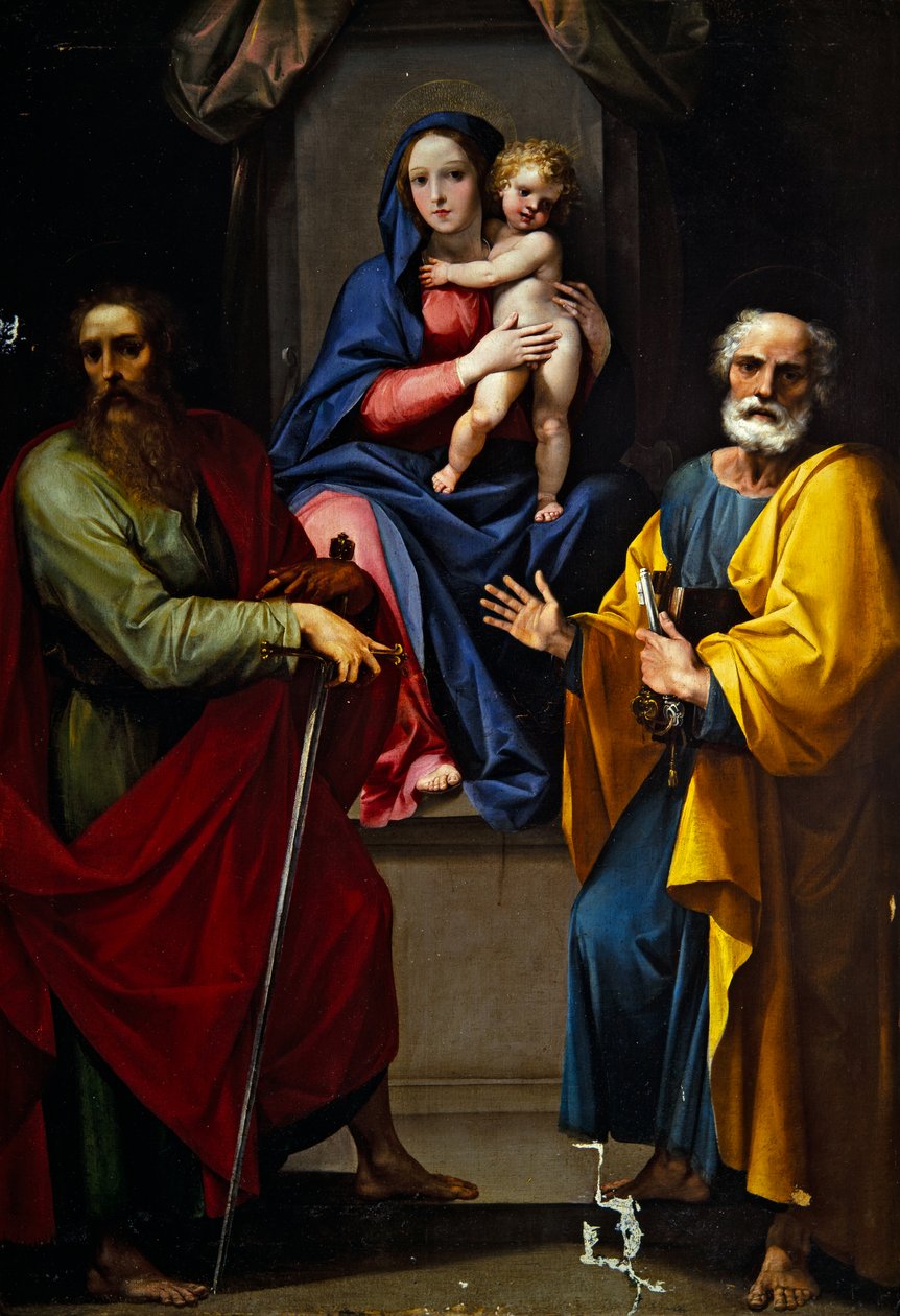 Madonna and Child with Saint Paul and Saint Peter by Giuseppe (1568 1640) Cesari