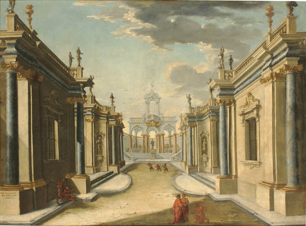 Architectural Fantasy with the Daughters of Minyas from Ovid